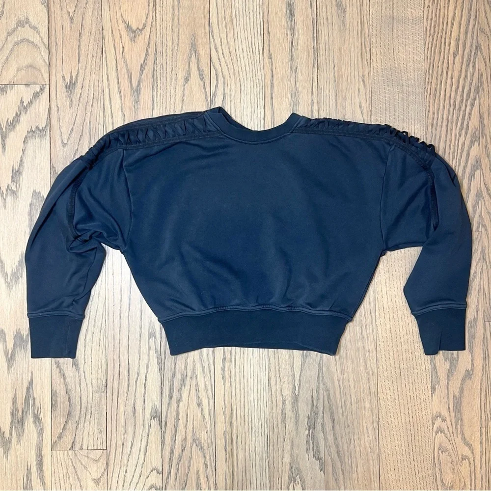 Nike Women’s Sweatshirt With Lace Up Sleeve Ribbon Detail in Black Size X-Small